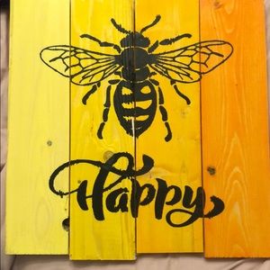 Painted wood board